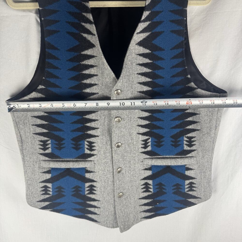Vintage Pendleton Westernwear Wool Vest Aztec Southwestern Mens 40 Lined USA - Picture 10 of 11